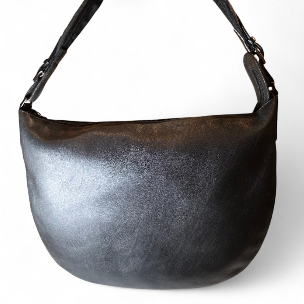 Gucci Black Leather Hobo Bag